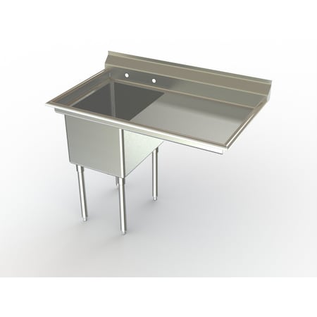 Economy NSF One Compt Sink W/ Right Hand Drainboard.